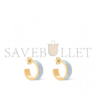 LOUIS VUITTON NANOGRAM ENAMEL EARRINGS M01832